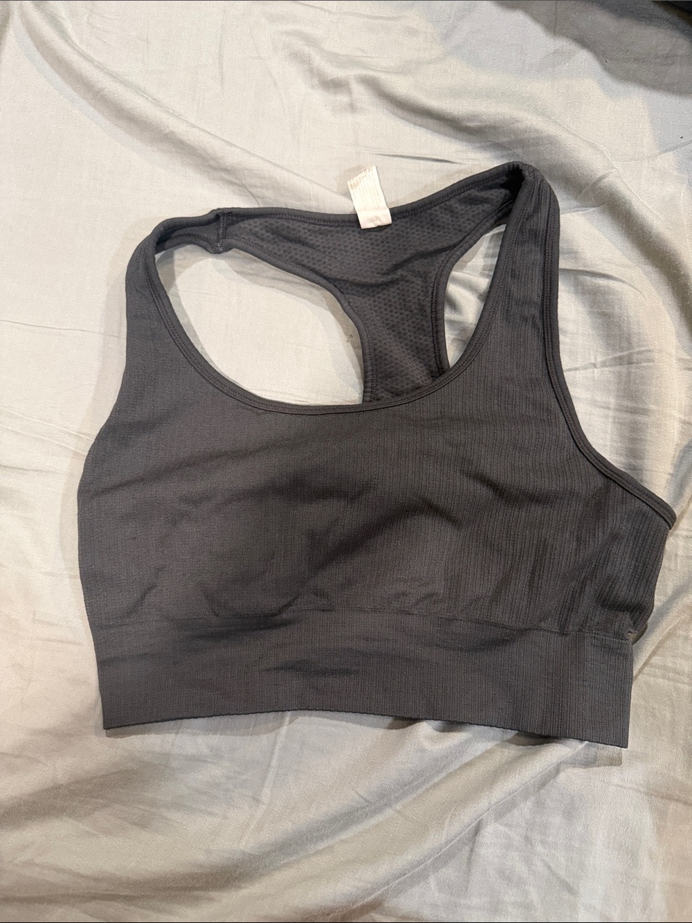 Seamless Racerback Sports Bra - Black